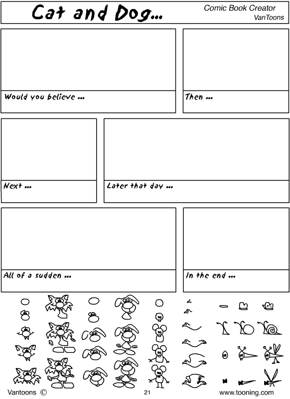 comic worksheet